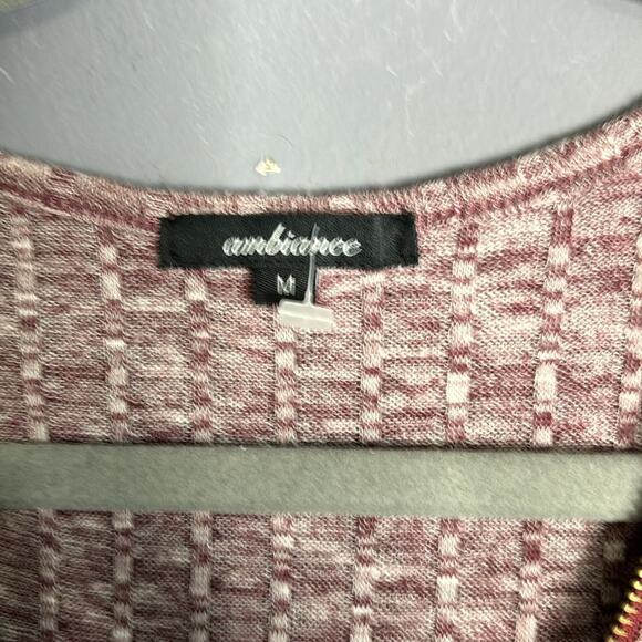 Ambiance Brownish-Reddish Sleeveless Ribbed Sweater Dress Zipper Size Medium - Picture 5 of 7